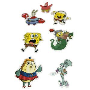 SpongeBob SquarePants 7pc Vinyl Stickers Set Cartoon Water Bottle Laptop Decals